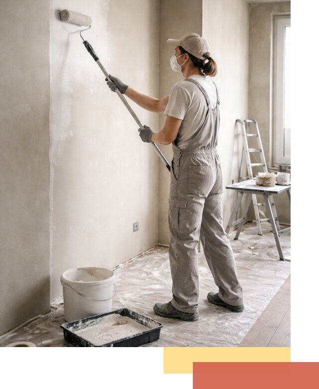 Покраска перегородок из гипсокартона в Анапе качественно и недорого