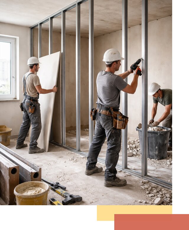 Перенос гипсокартонной перегородки в Анапе профессионально и быстро