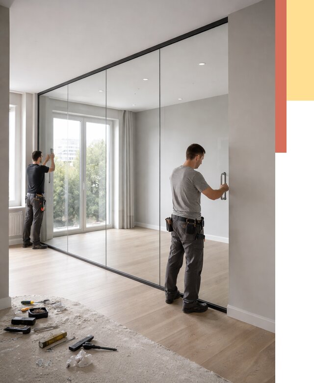 Изготовление стеклянных перегородок в Анапе от 12824 руб. под ключ | ОТДЕЛОЧНИК-Нпа