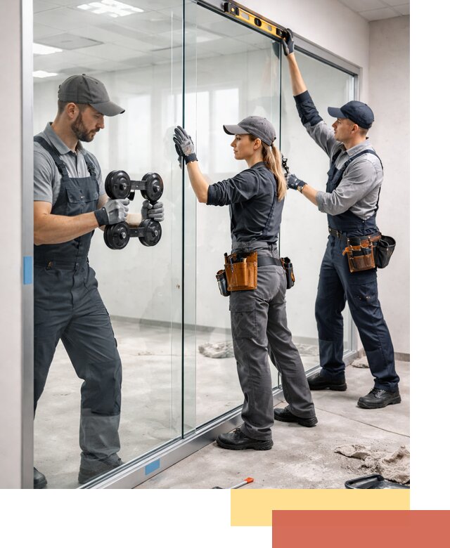 Профессиональный монтаж стеклянных перегородок в Анапе