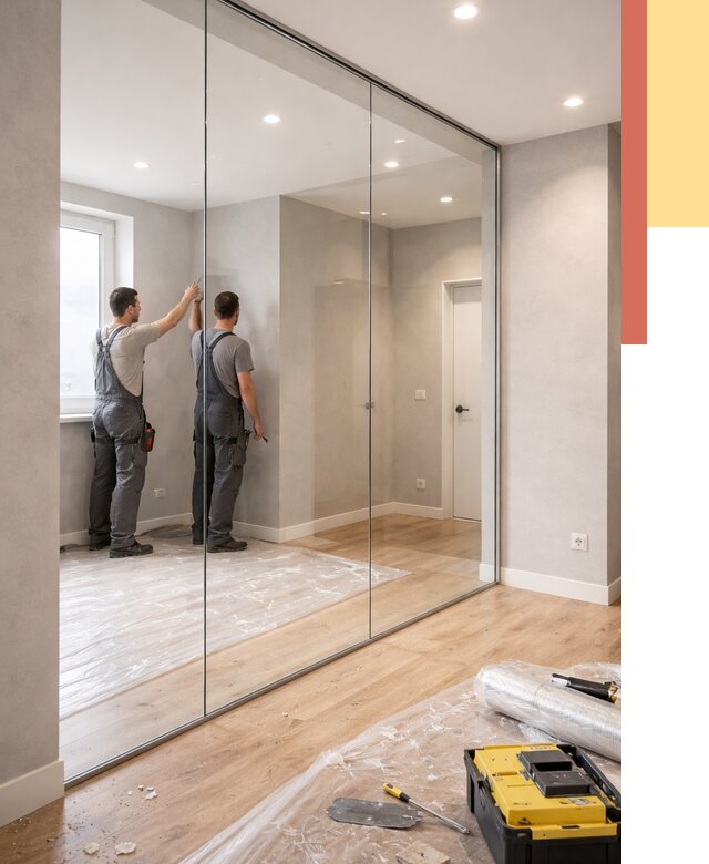 Безрамные стеклянные перегородки в Анапе — монтаж от 9865 руб. | ОТДЕЛОЧНИК-Нпа