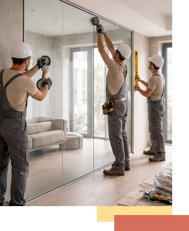 Перегородки из закаленного стекла в Анапе для офисов и квартир