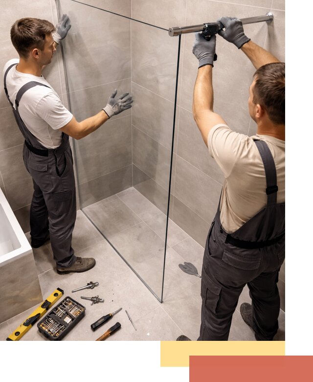 Стеклянные перегородки для душа в Анапе — изготовление и монтаж