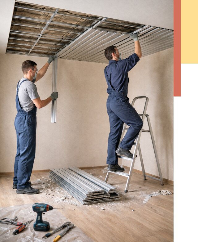 Демонтаж реечного потолка в Анапе от 4673 руб. быстро и недорого | ОТДЕЛОЧНИК-Нпа