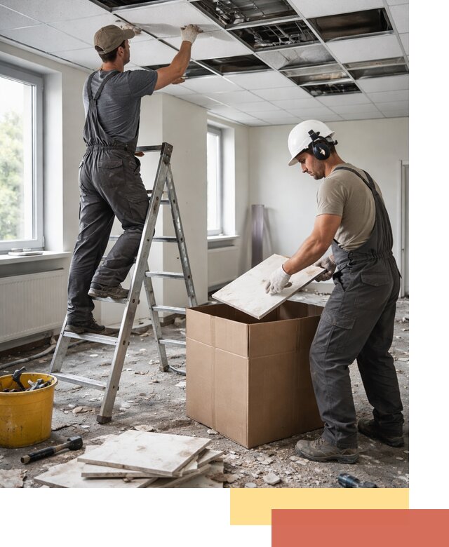 Демонтаж потолочной плитки в Анапе быстро и аккуратно