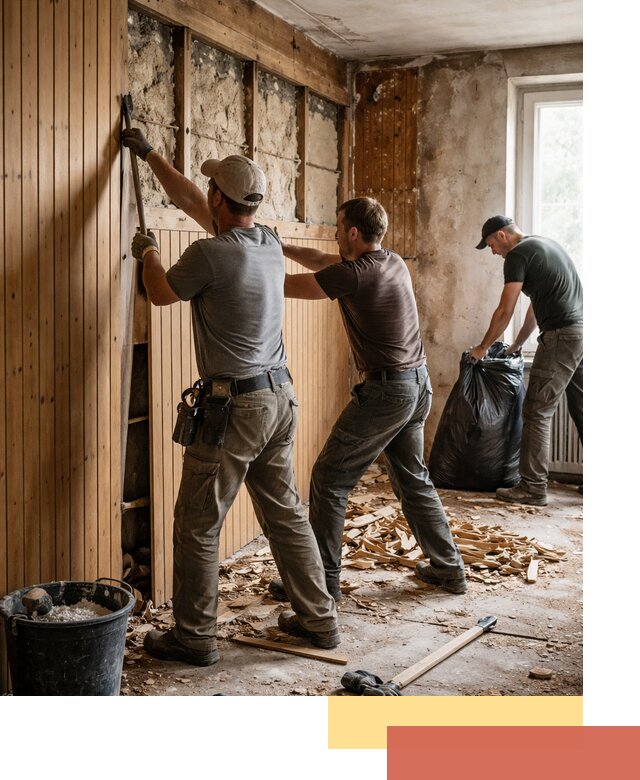 Демонтаж вагонки и вывоз материалов в Анапе