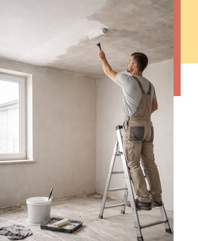 Грунтовка потолка в Анапе от 2596 руб. — быстро и недорого | ОТДЕЛОЧНИК-Нпа