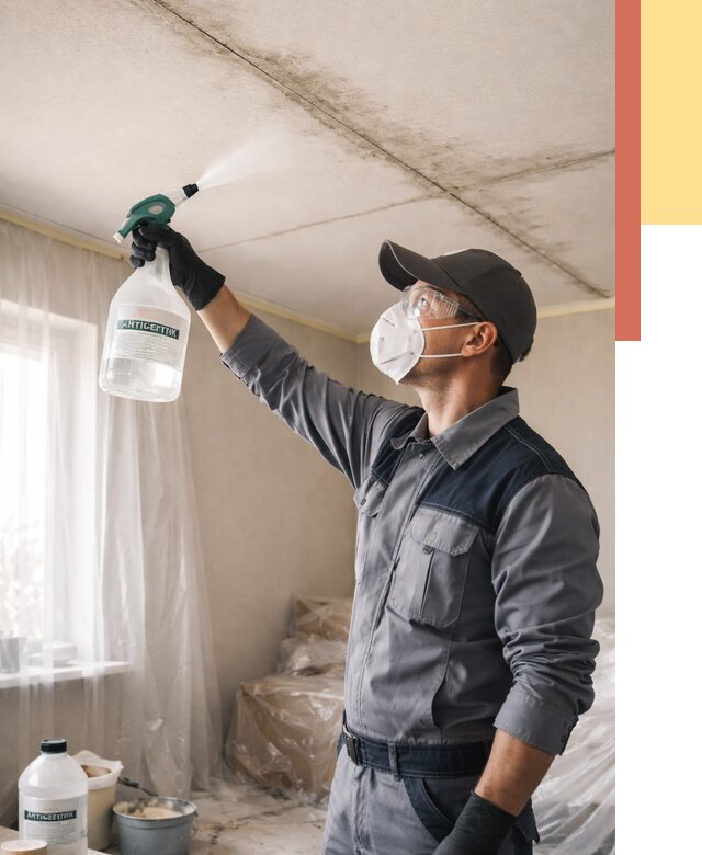 Антисептическая обработка потолка в Анапе от 2596 руб. | ОТДЕЛОЧНИК-Нпа