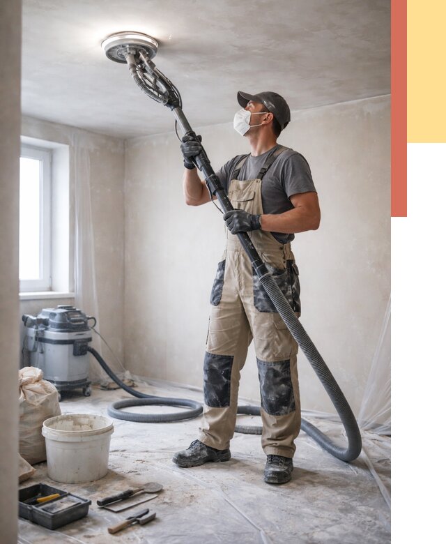 Шлифовка потолка в Анапе от 3634 руб. — услуги шлифования потолка | ОТДЕЛОЧНИК-Нпа