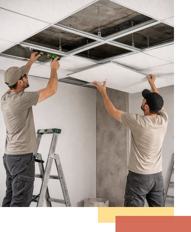 Монтаж потолка Армстронг под ключ в Анапе