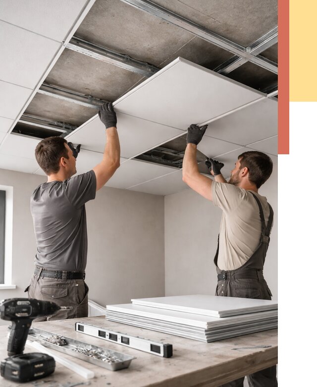 Монтаж кассетного потолка в Анапе от 4673 руб/м2 — установка и сборка | ОТДЕЛОЧНИК-Нпа