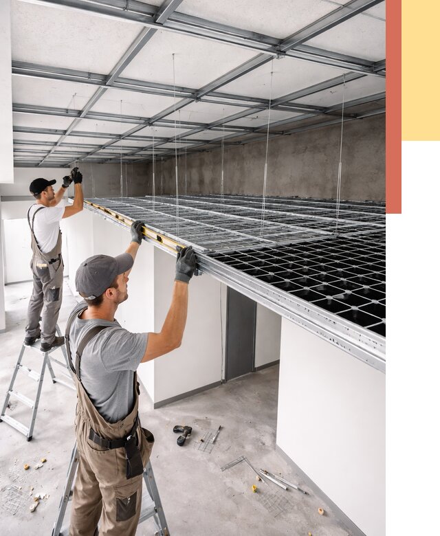 Монтаж потолка грильято в Анапе от 467 руб./м² — быстрая сборка под ключ | ОТДЕЛОЧНИК-Нпа