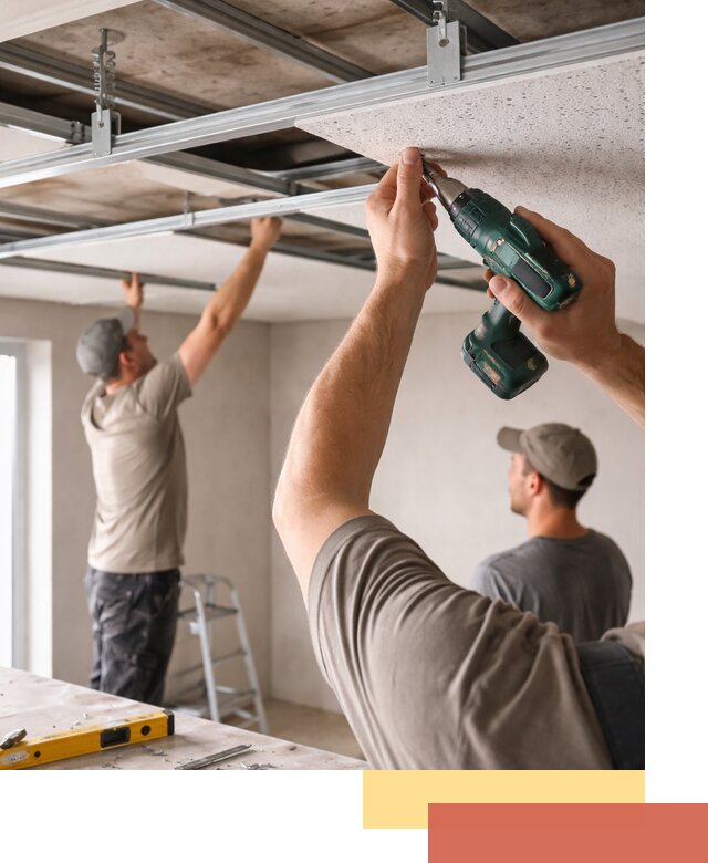 Монтаж акустического потолка в Анапе под ключ