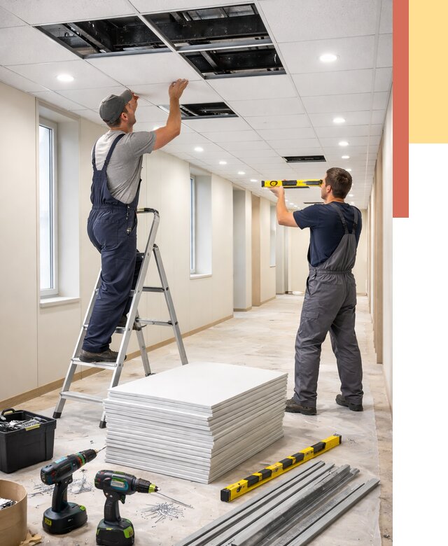 Ремонт потолка Армстронг в Анапе от 4673 руб. — быстро и недорого | ОТДЕЛОЧНИК-Нпа