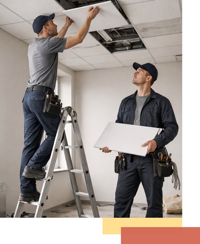 Обслуживание подвесного потолка в Анапе — ремонт и чистка