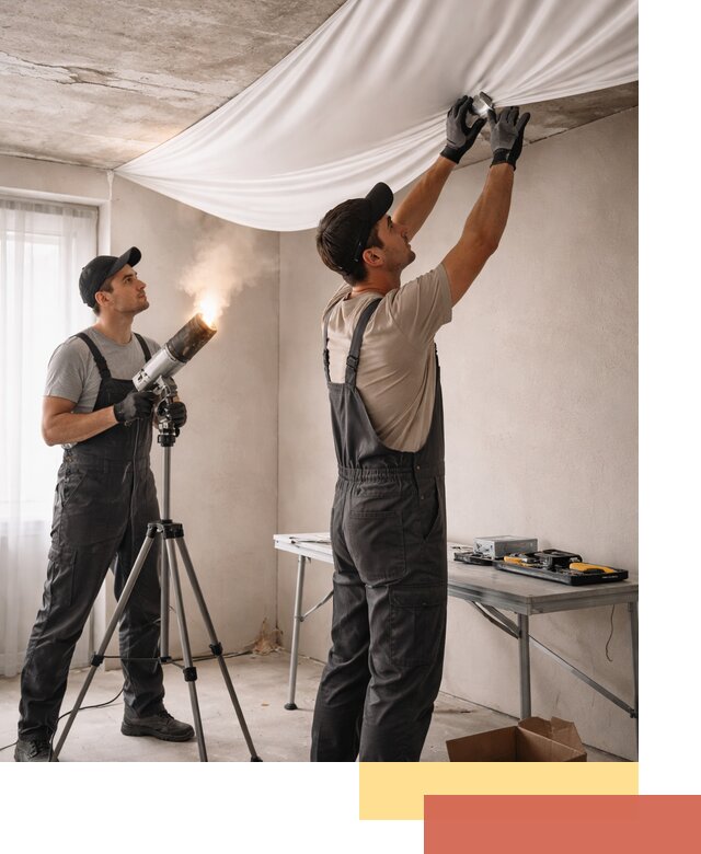 Установка натяжного потолка под ключ в Анапе