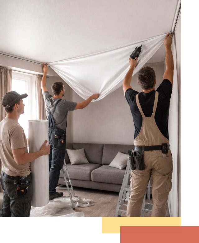 Монтаж сатинового натяжного потолка в Анапе качественно и быстро