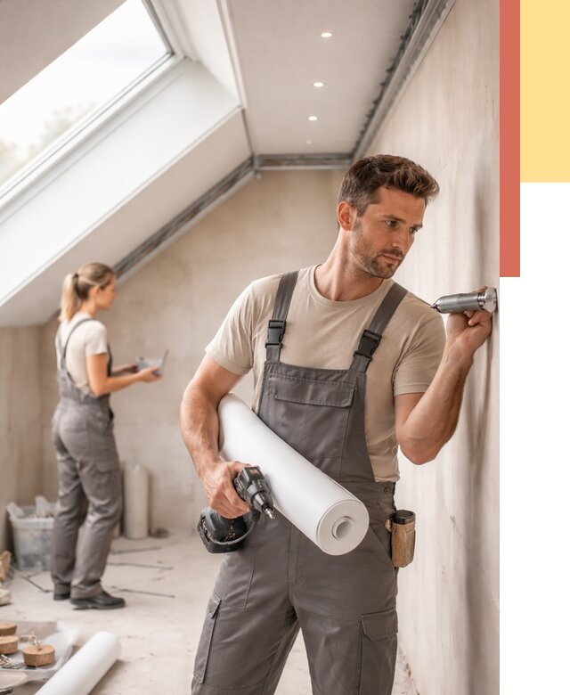 Монтаж натяжного потолка на мансарде в Анапе от 3634 руб. | ОТДЕЛОЧНИК-Нпа