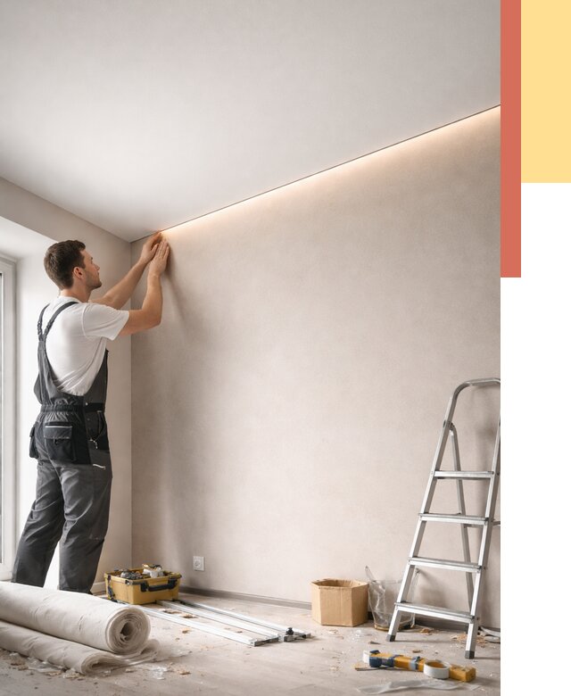 Теневые натяжные потолки в Анапе от 8515 руб. под ключ | ОТДЕЛОЧНИК-Нпа