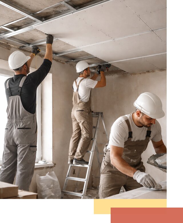 Одноуровневый потолок из гипсокартона в Анапе — монтаж и отделка