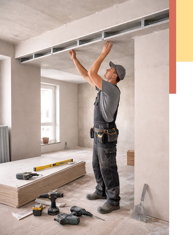 Потолок из гипсокартона с нишей в Анапе от 1298 руб. под ключ | ОТДЕЛОЧНИК-Нпа