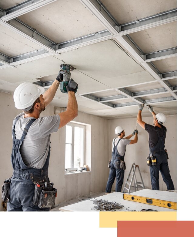 Кессонный потолок из гипсокартона под ключ в Анапе