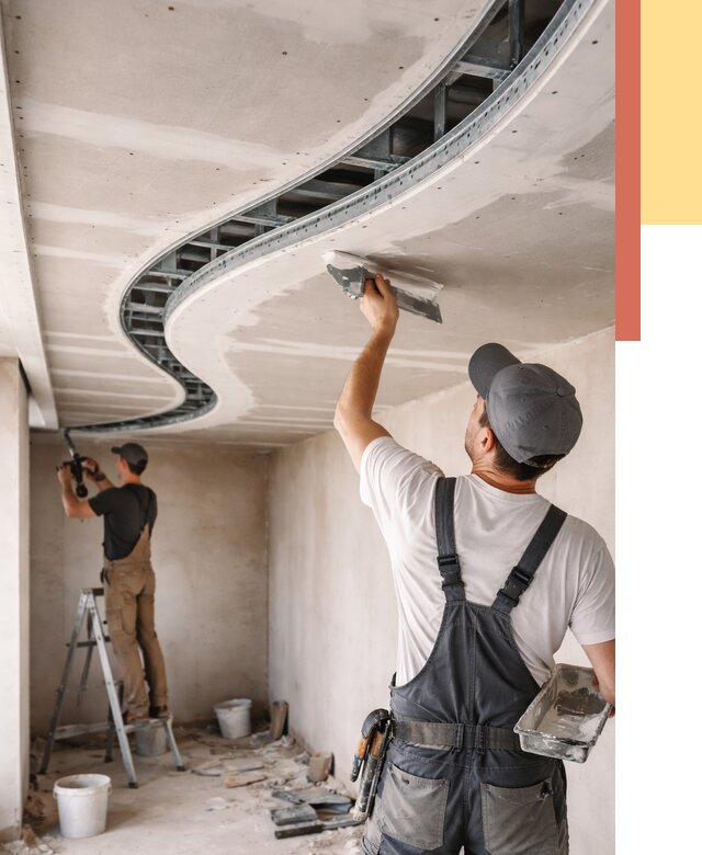 Криволинейный потолок из гипсокартона в Анапе от 2181 руб./м2 | ОТДЕЛОЧНИК-Нпа