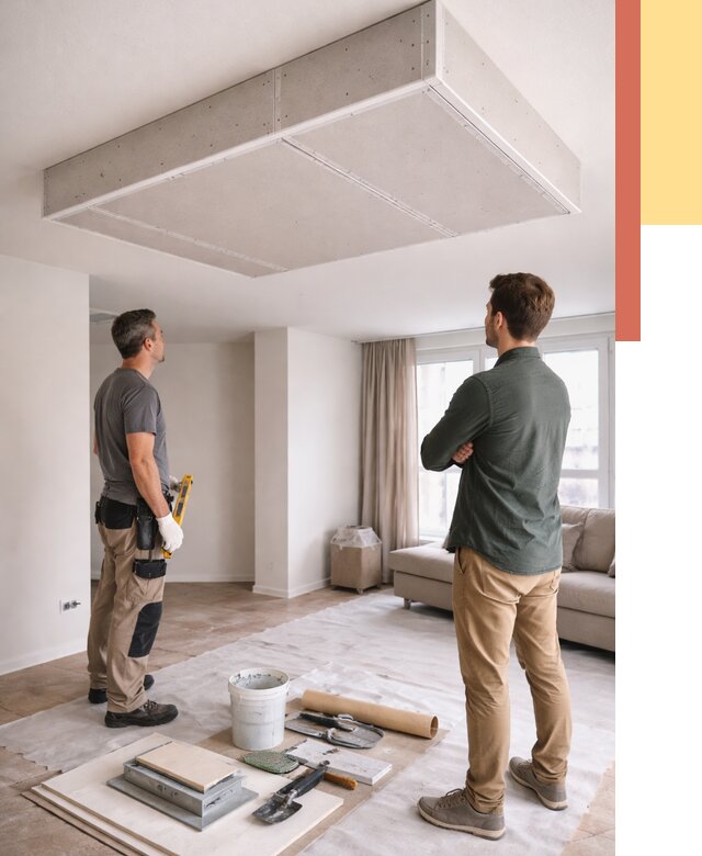 Короб на потолке из гипсокартона в Анапе от 2284 руб. — монтаж и услуги под ключ | ОТДЕЛОЧНИК-Нпа