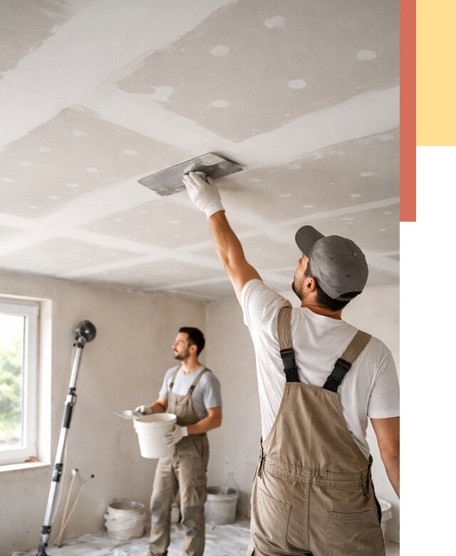 Шпаклевка потолка из гипсокартона в Анапе от 3323 руб./м2 — услуги под ключ | ОТДЕЛОЧНИК-Нпа