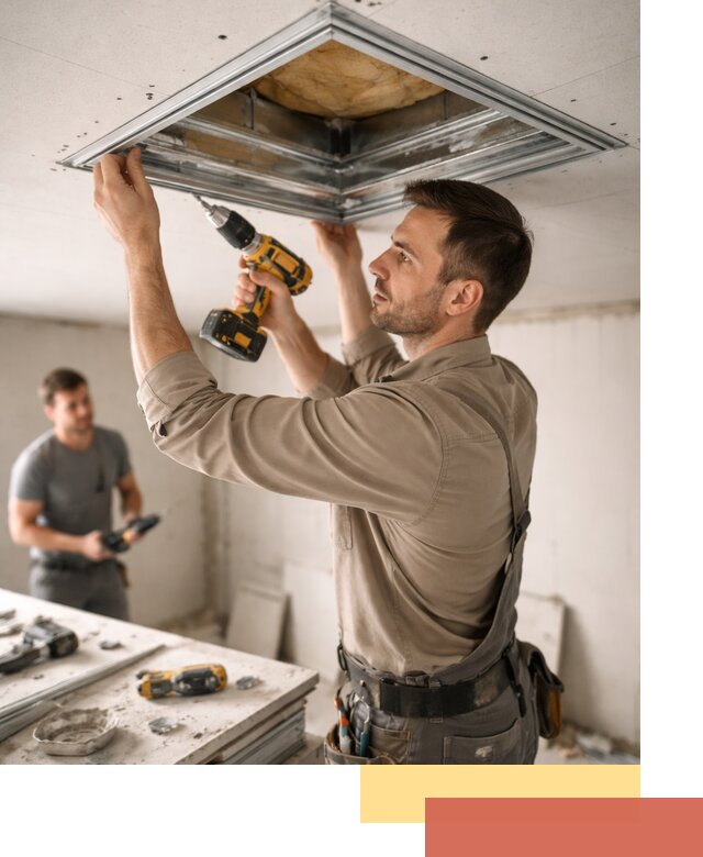 Монтаж люка в потолок из ГКЛ в Анапе