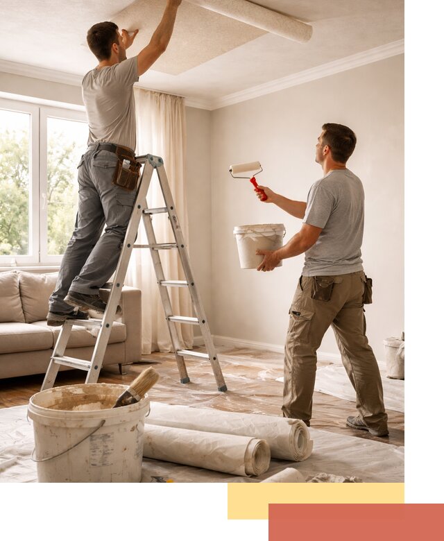 Поклейка обоев на потолок в Анапе — качественно и быстро