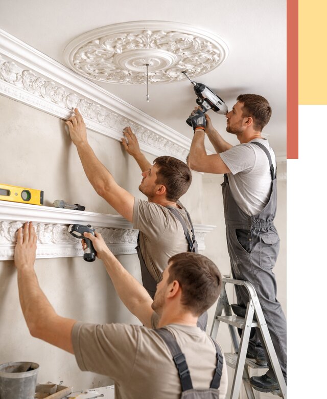 Монтаж лепнины на потолок в Анапе от 3323 руб. быстро и недорого | ОТДЕЛОЧНИК-Нпа