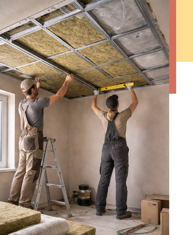 Шумоизоляция потолка в Анапе от 1298 руб. под ключ — услуги ОТДЕЛОЧНИК-Нпа